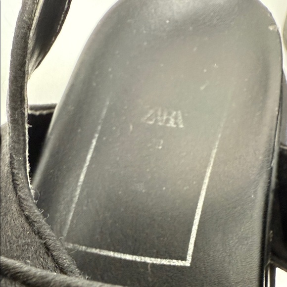 Zara Chunky Platform Sandals Black Y2K Goth Alt Grunge dark academia edge punk - Picture 6 of 7